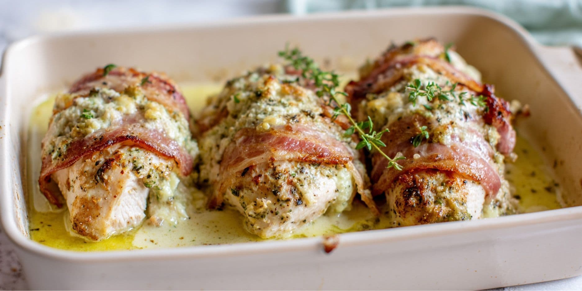 Petti di pollo ripieno con crema di formaggio alle erbe
