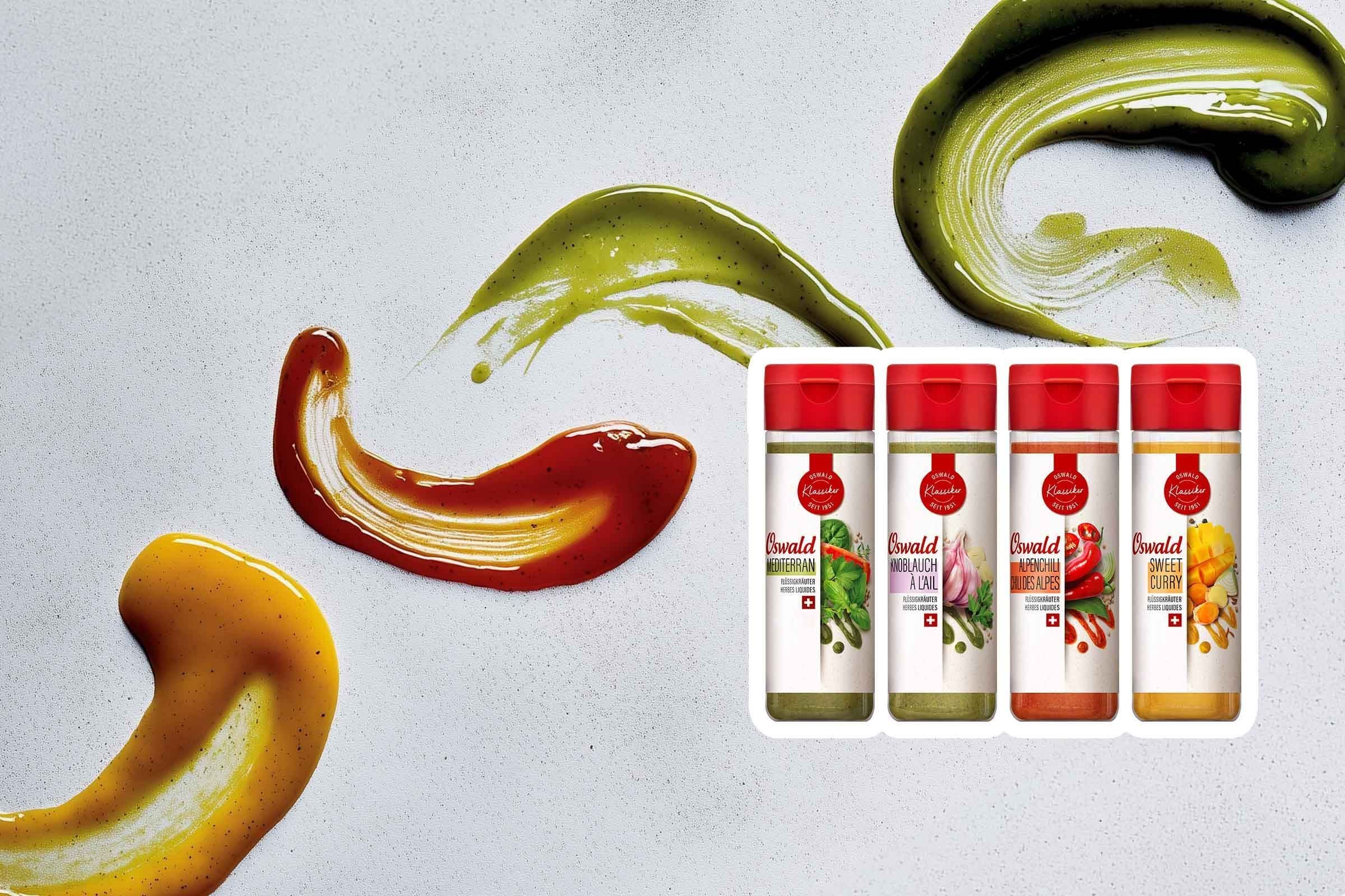 4 Oswald Flüssigkräuter für mehr Kreativität in der Küche