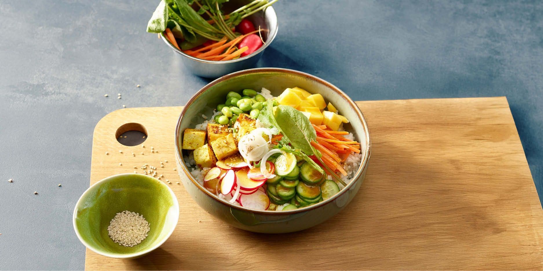 Buddha Bowl con tofu al curry