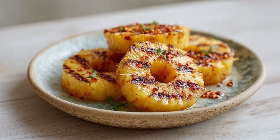 Ananas grillé au chili et au miel