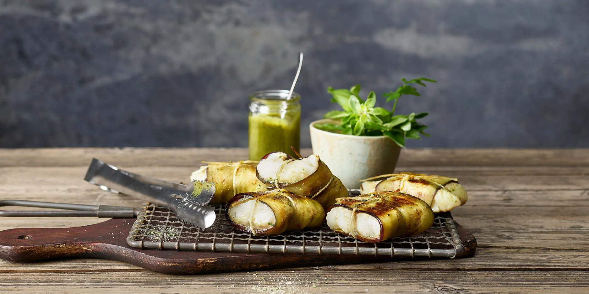 Auberginen-Fischpäckli