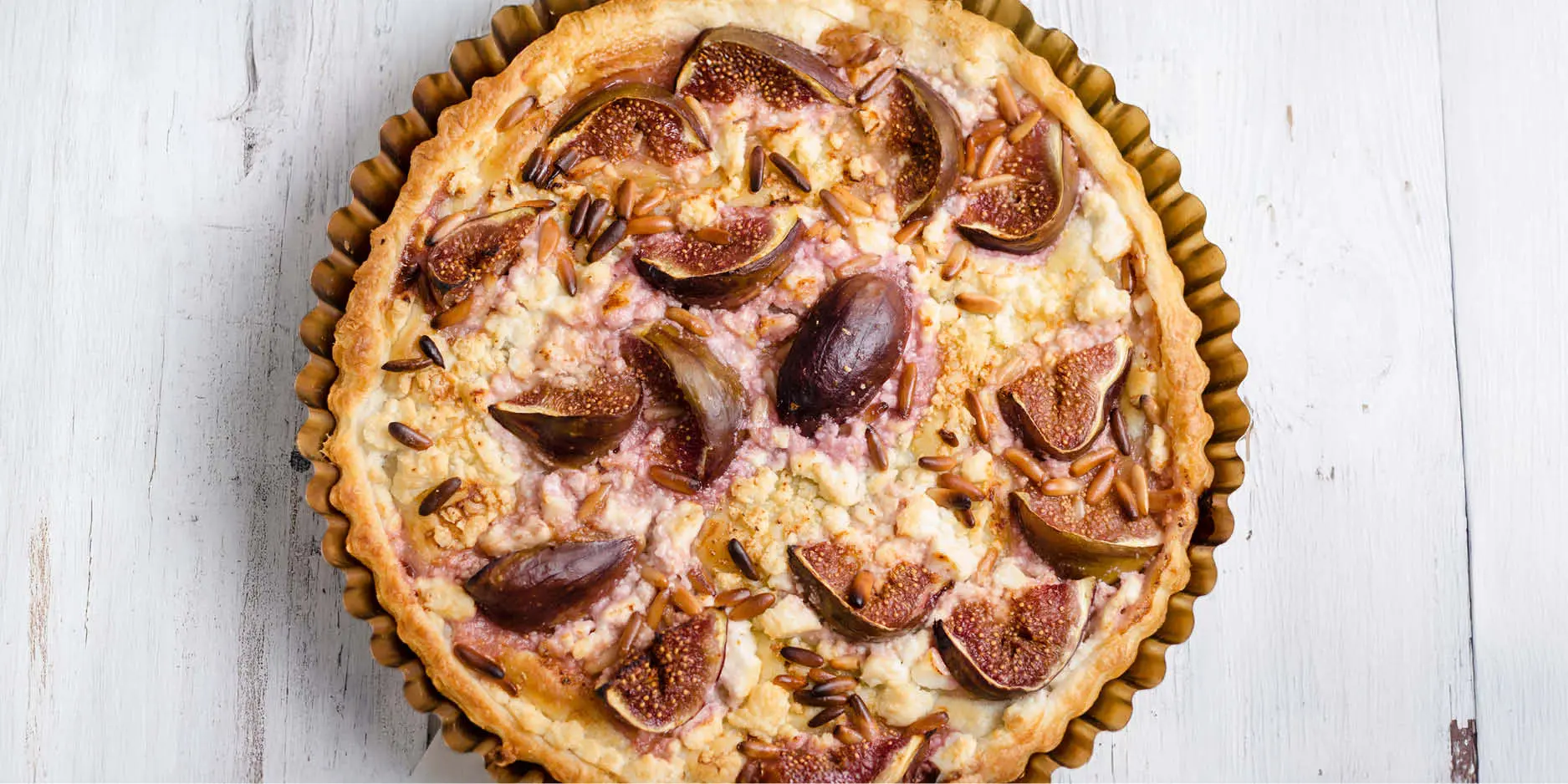 Feigentarte mit Ziegenkäse und Caramel