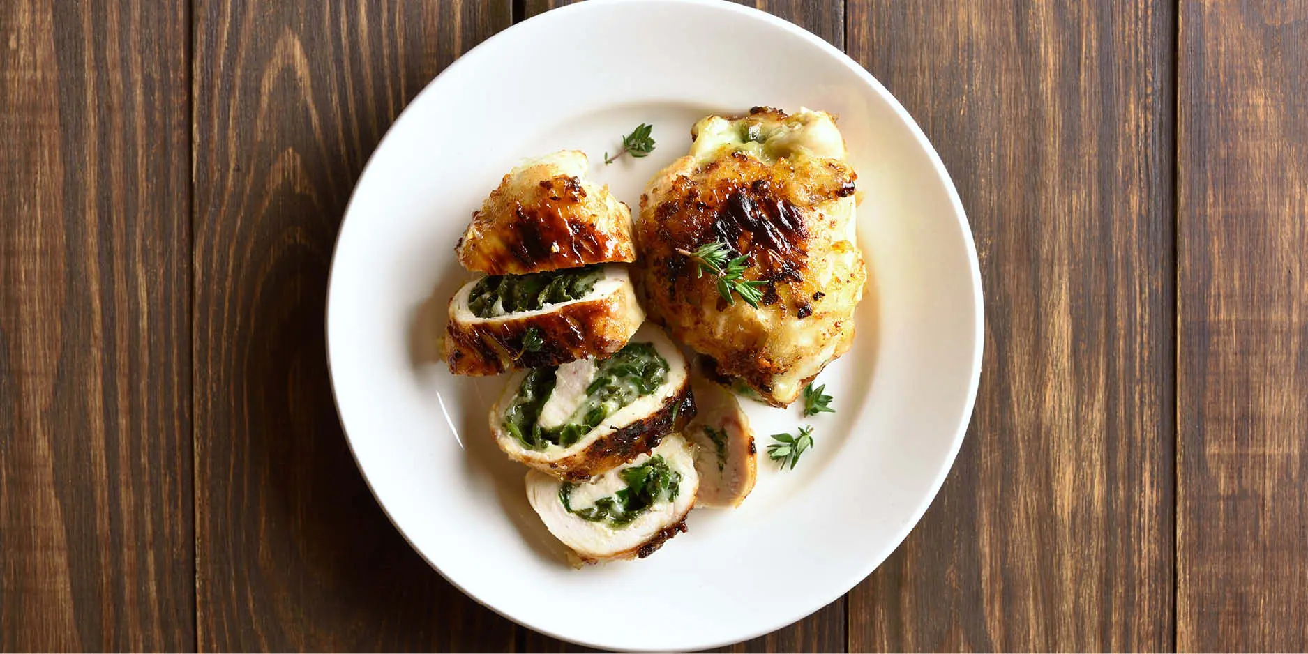 Blanc de poulet farcie au fromage frais aux herbes
