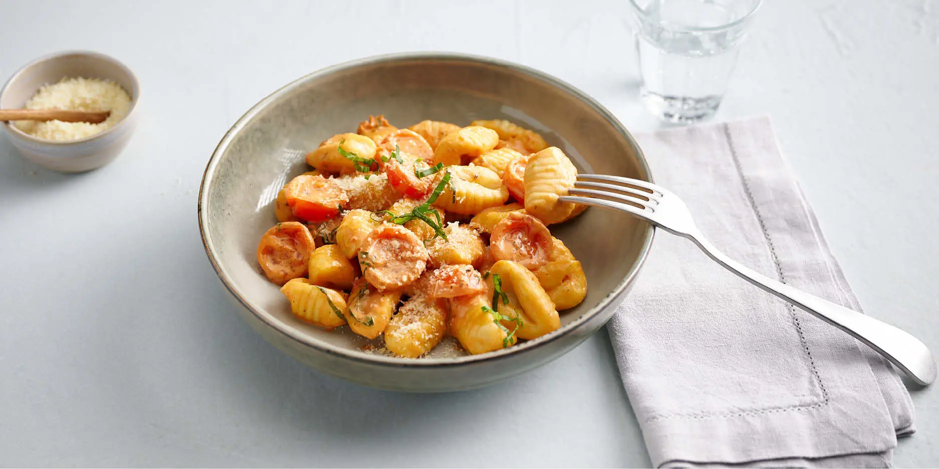 Gnocchi pomodoro e panna