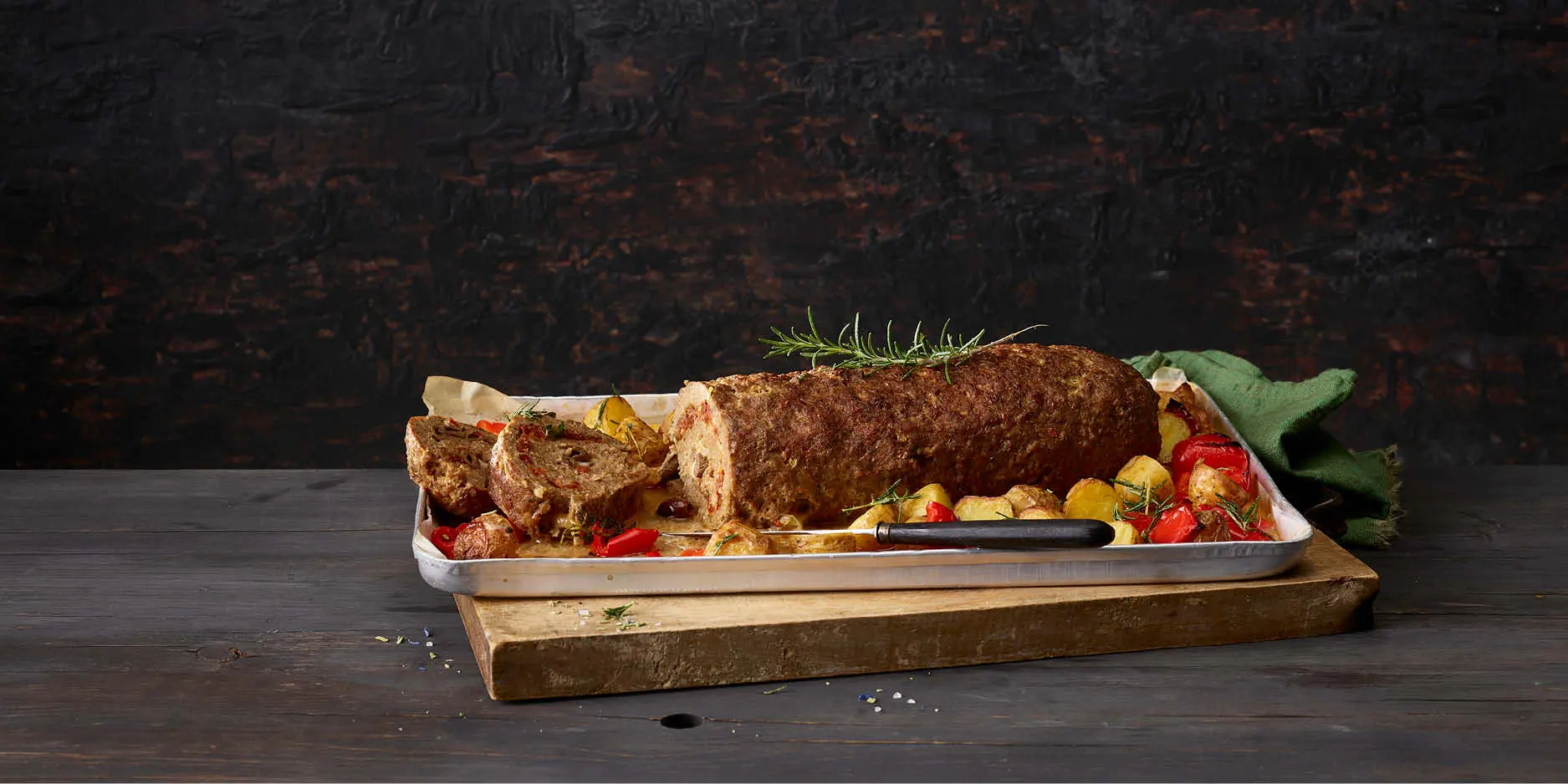 Rôti de viande hachée à l’italienne