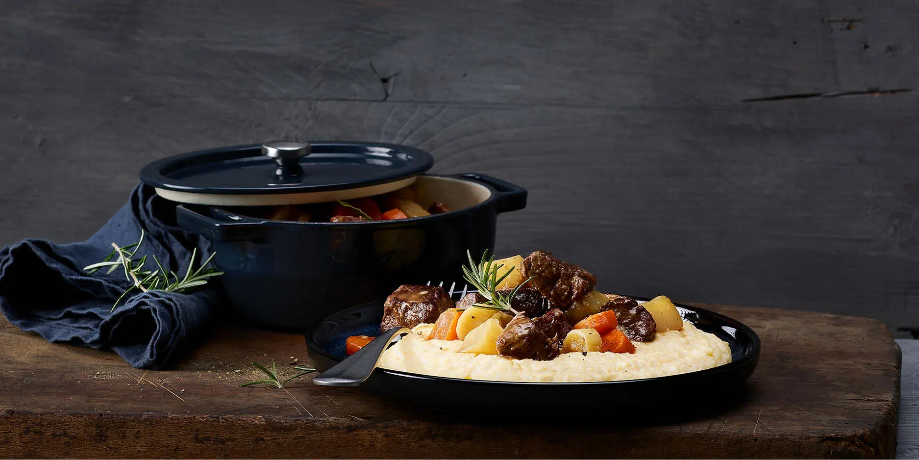 Stufato invernale con polenta