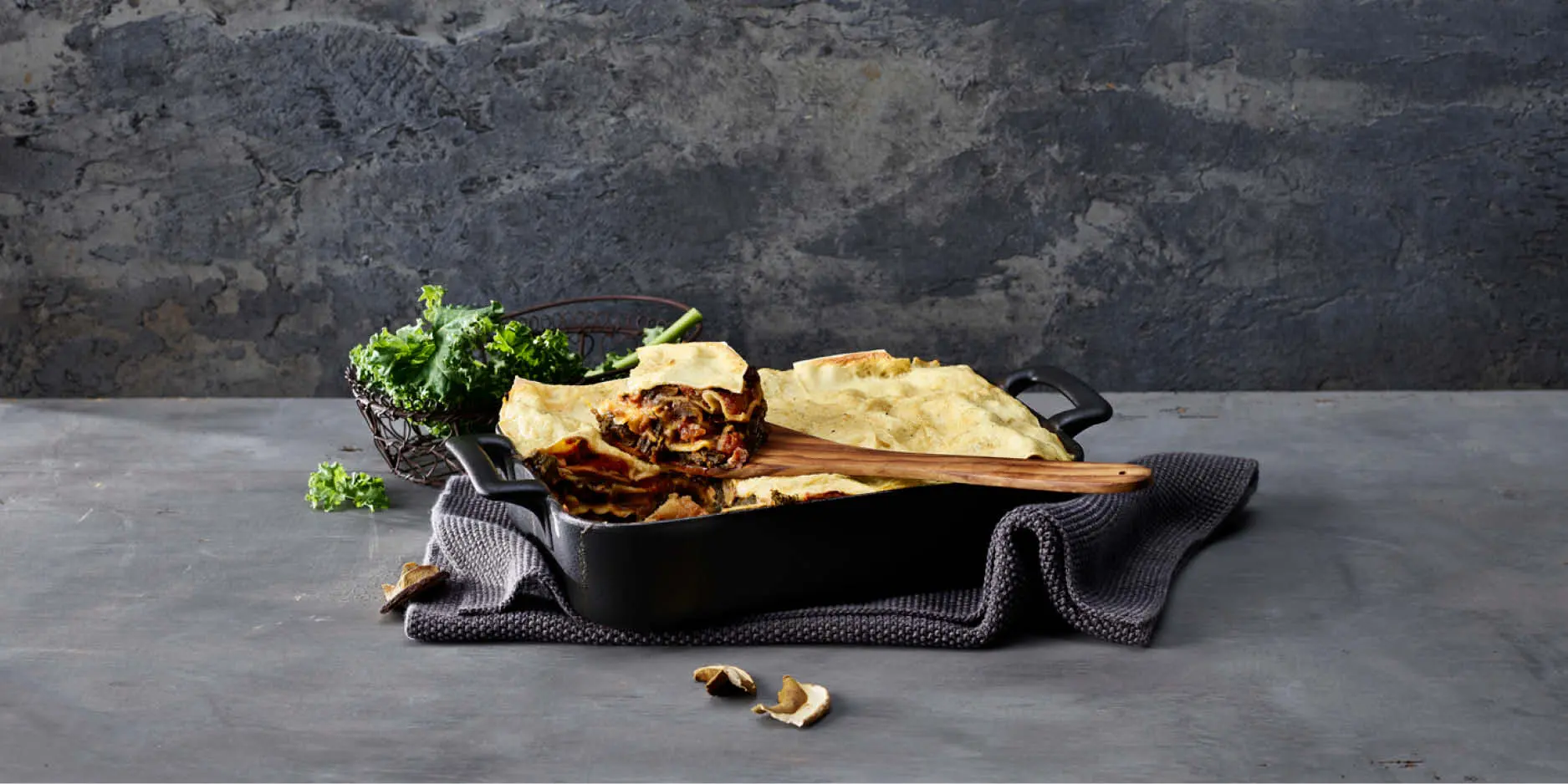 Lasagne mit Federkohl (vegan)