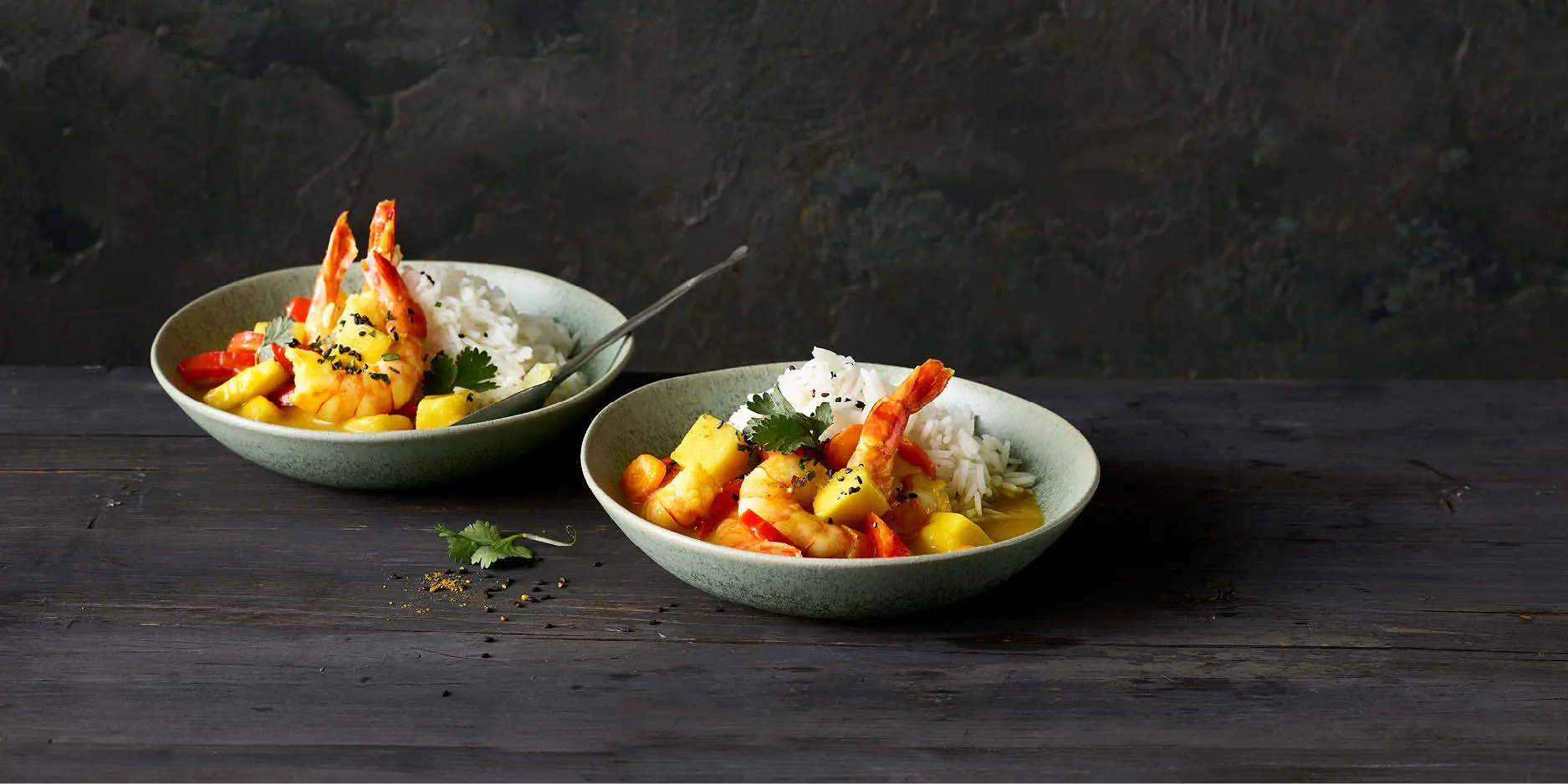 Curry de mangue avec crevettes