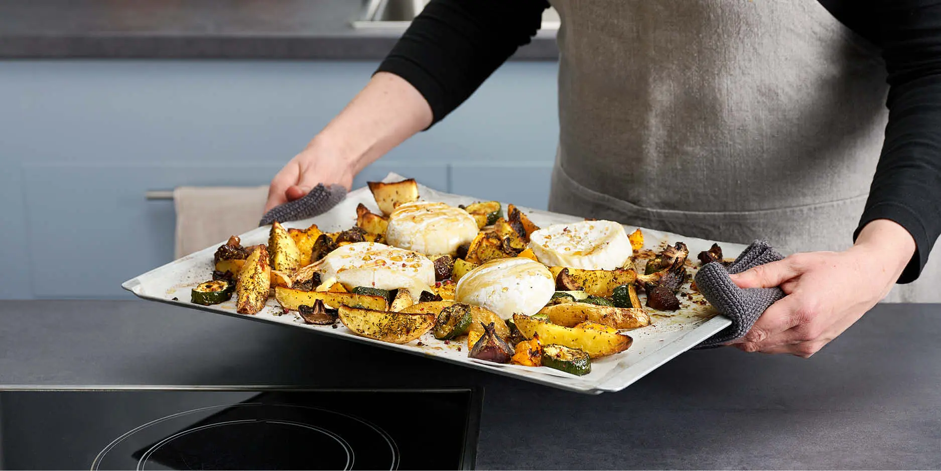 Légumes au four à la tomme