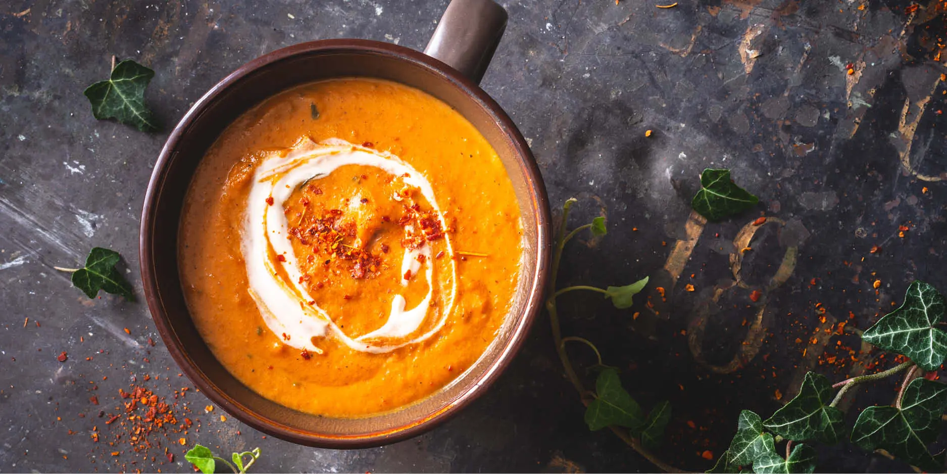 Soupe de carottes et de patates douces au poulet