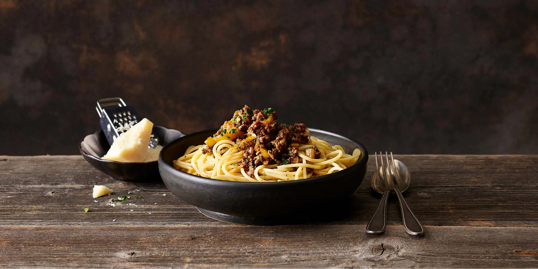 Spaghetti mit Hackfleisch-Zwiebel Sauce