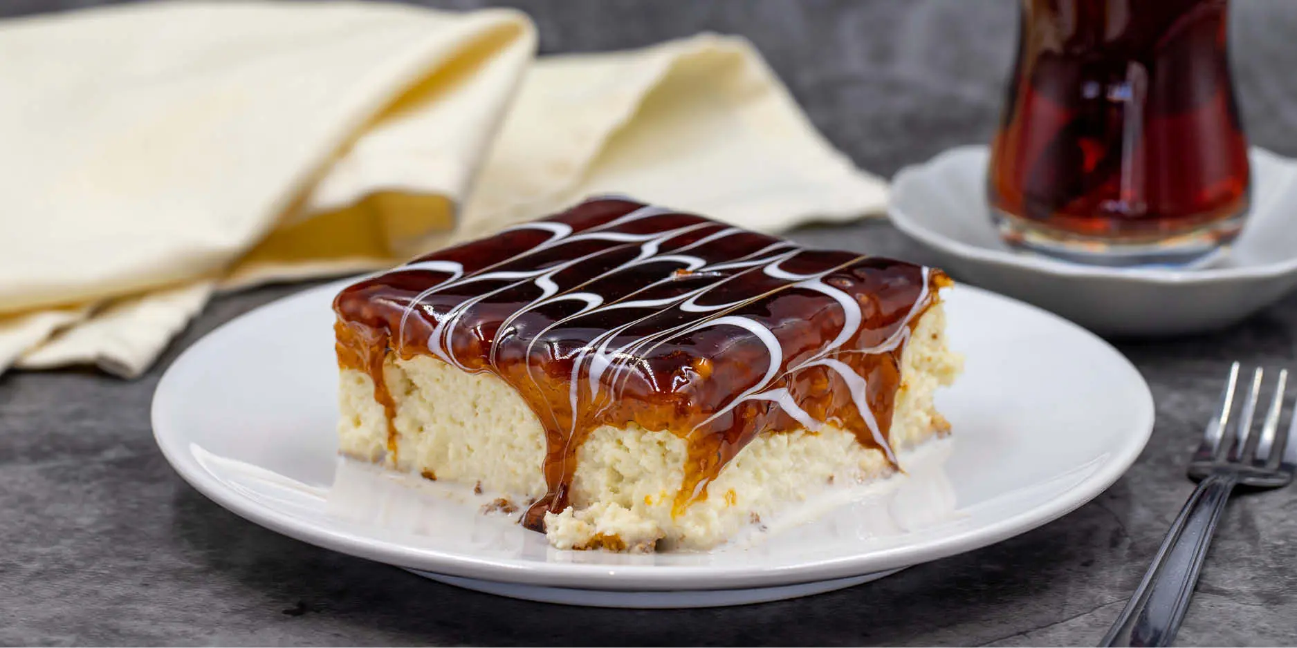 Gâteau trilece avec topping au caramel