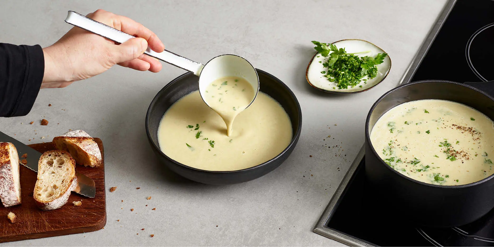 Soupe de légumes à la crème hivernale