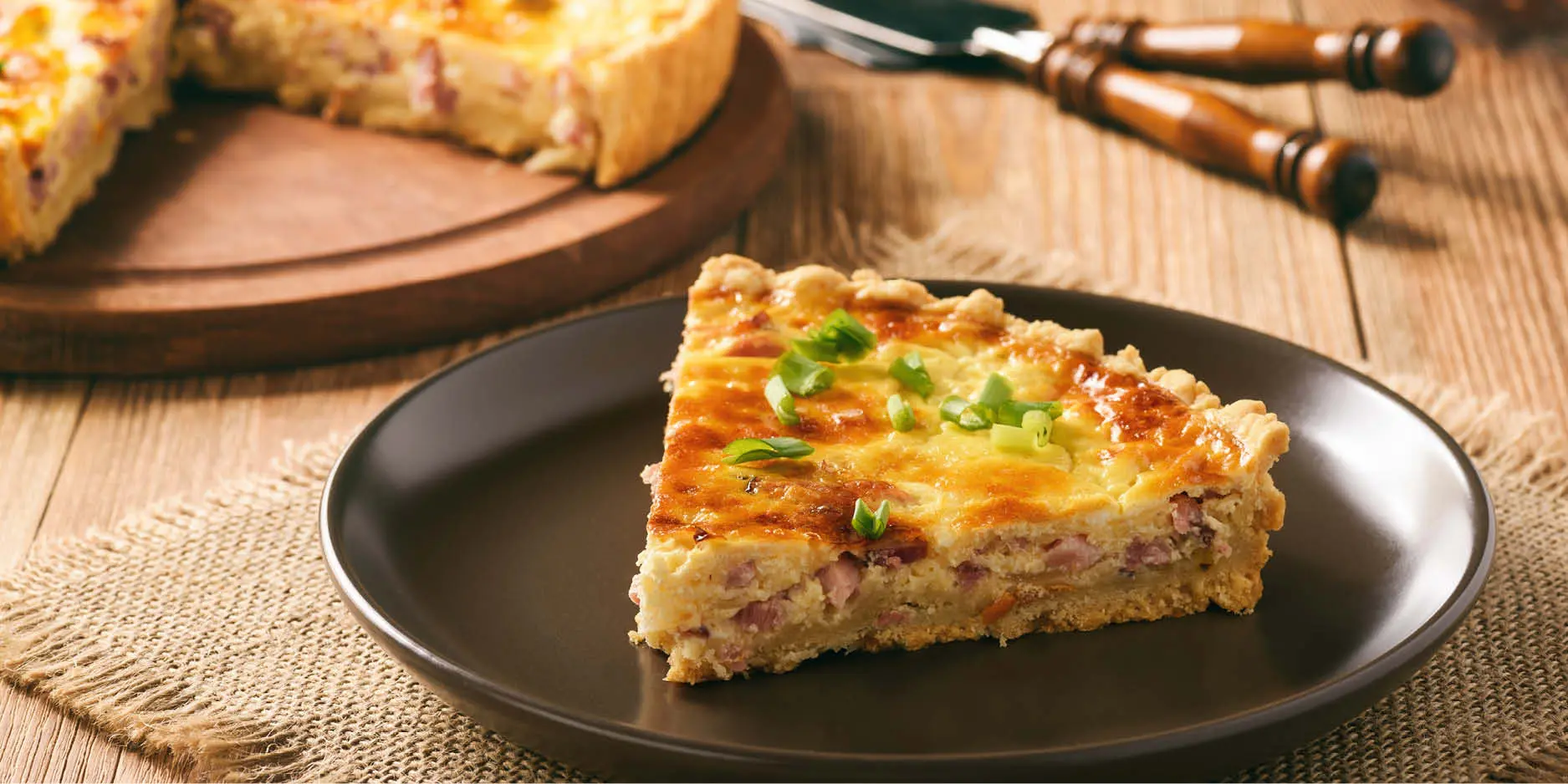 Tarte au fromage aux oignons et au lard